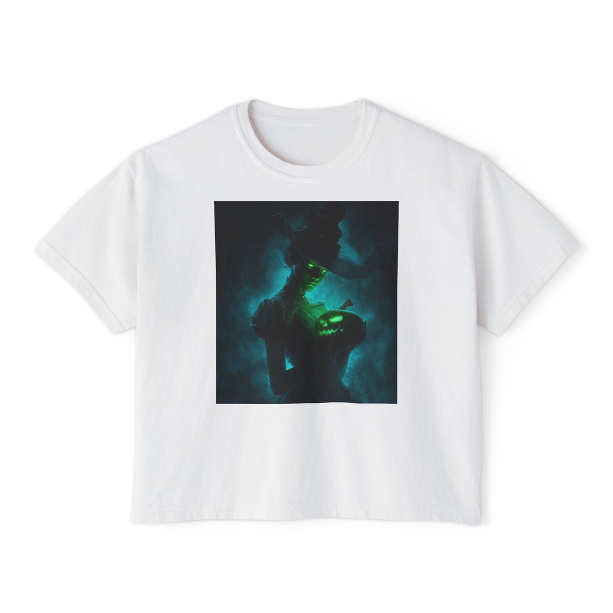 Women's Boxy Tee – Mystical Green Siren Portrait
