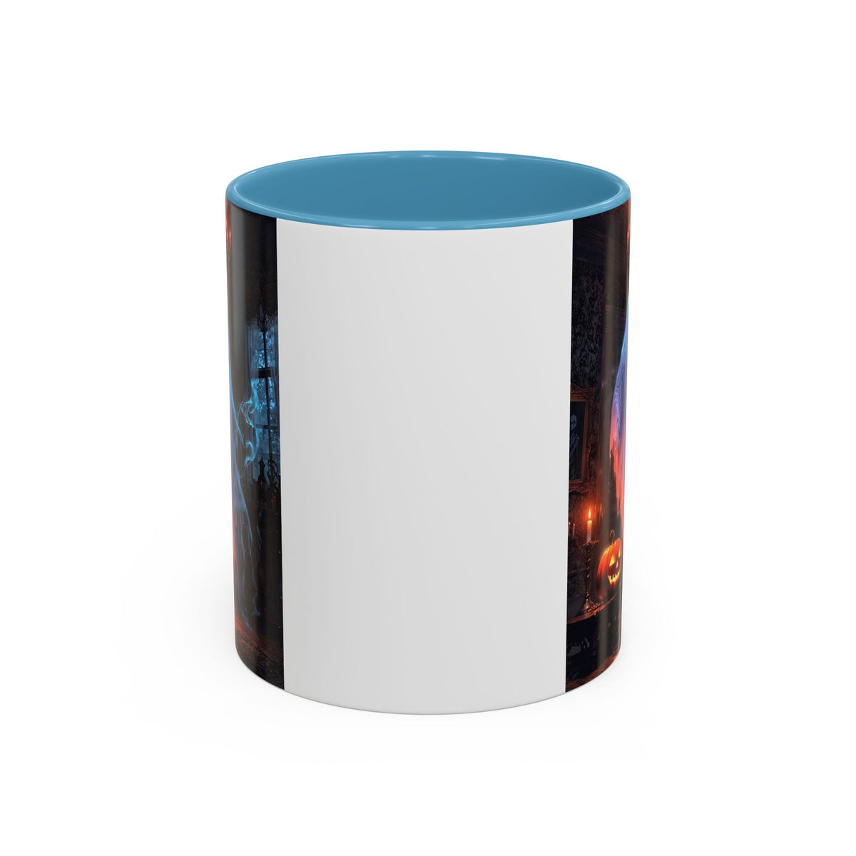 Halloween Ghost and Pumpkin Accent Coffee Mug