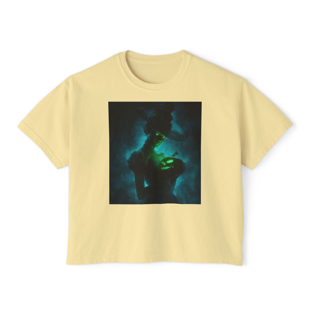 Women's Boxy Tee – Mystical Green Siren Portrait