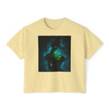 Women's Boxy Tee – Mystical Green Siren Portrait