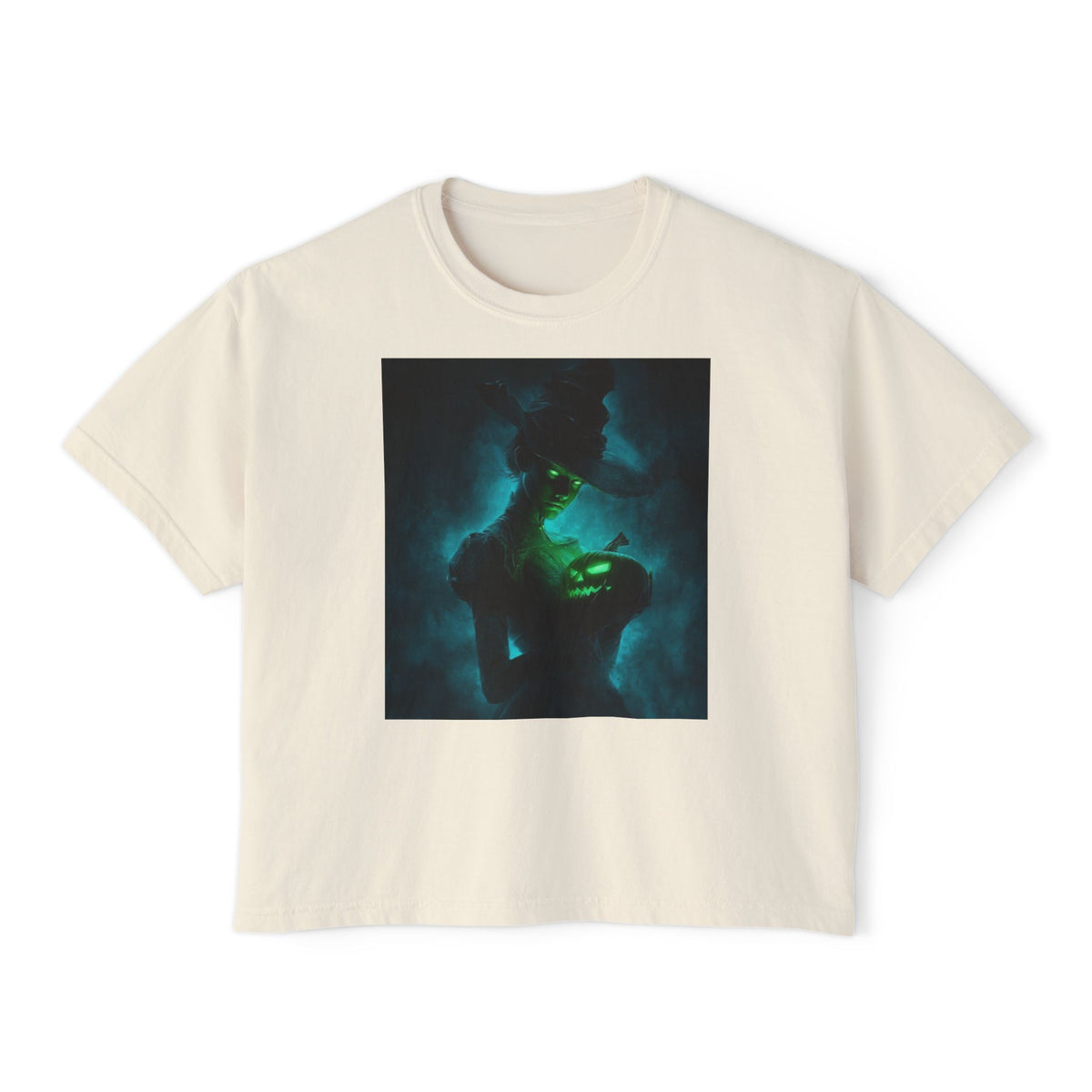 Women's Boxy Tee – Mystical Green Siren Portrait