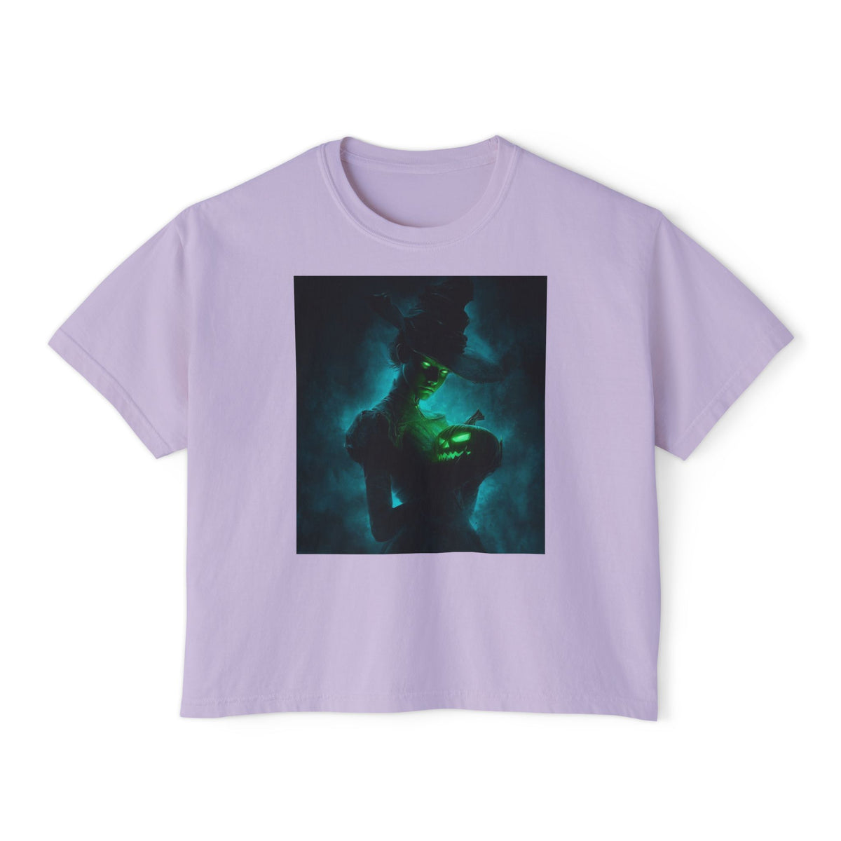 Women's Boxy Tee – Mystical Green Siren Portrait