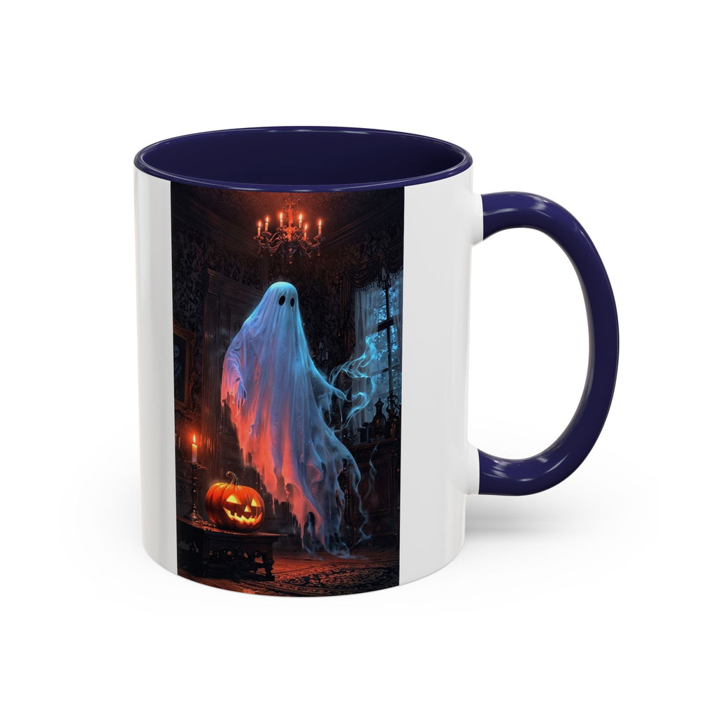 Halloween Ghost and Pumpkin Accent Coffee Mug