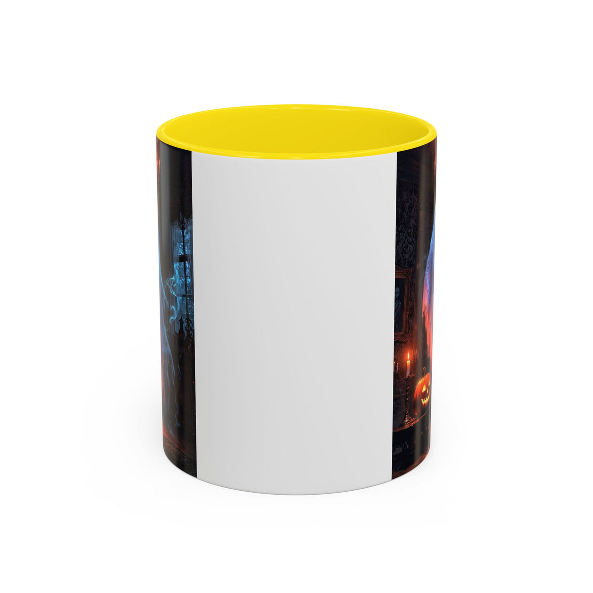 Halloween Ghost and Pumpkin Accent Coffee Mug