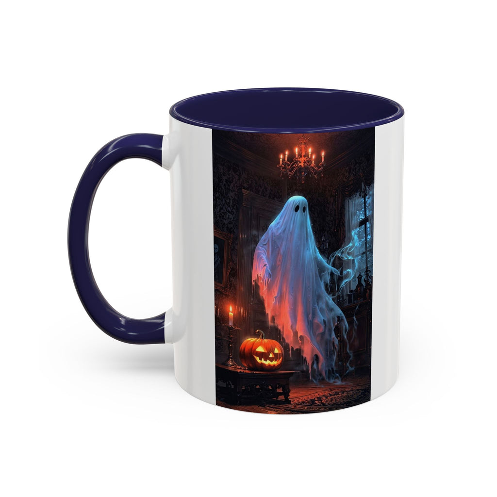 Halloween Ghost and Pumpkin Accent Coffee Mug