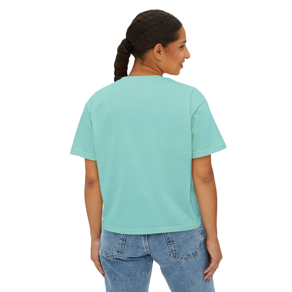Women's Boxy Tee – Mystical Green Siren Portrait