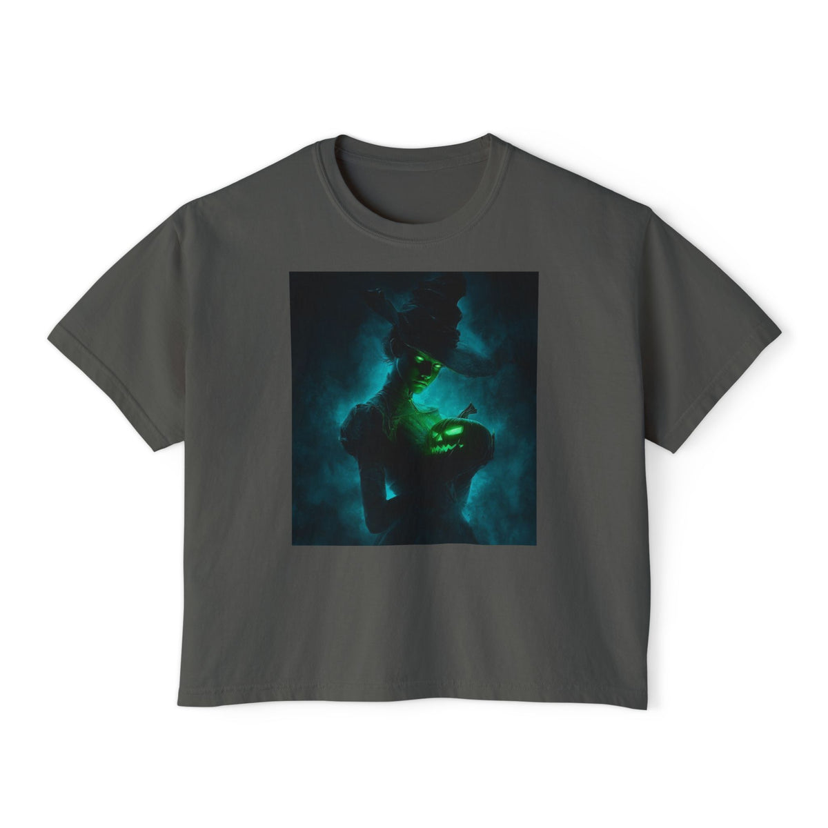 Women's Boxy Tee – Mystical Green Siren Portrait
