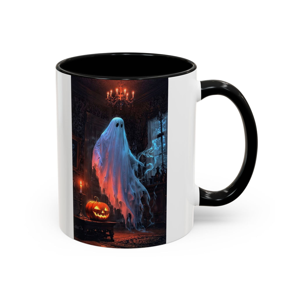 Halloween Ghost and Pumpkin Accent Coffee Mug