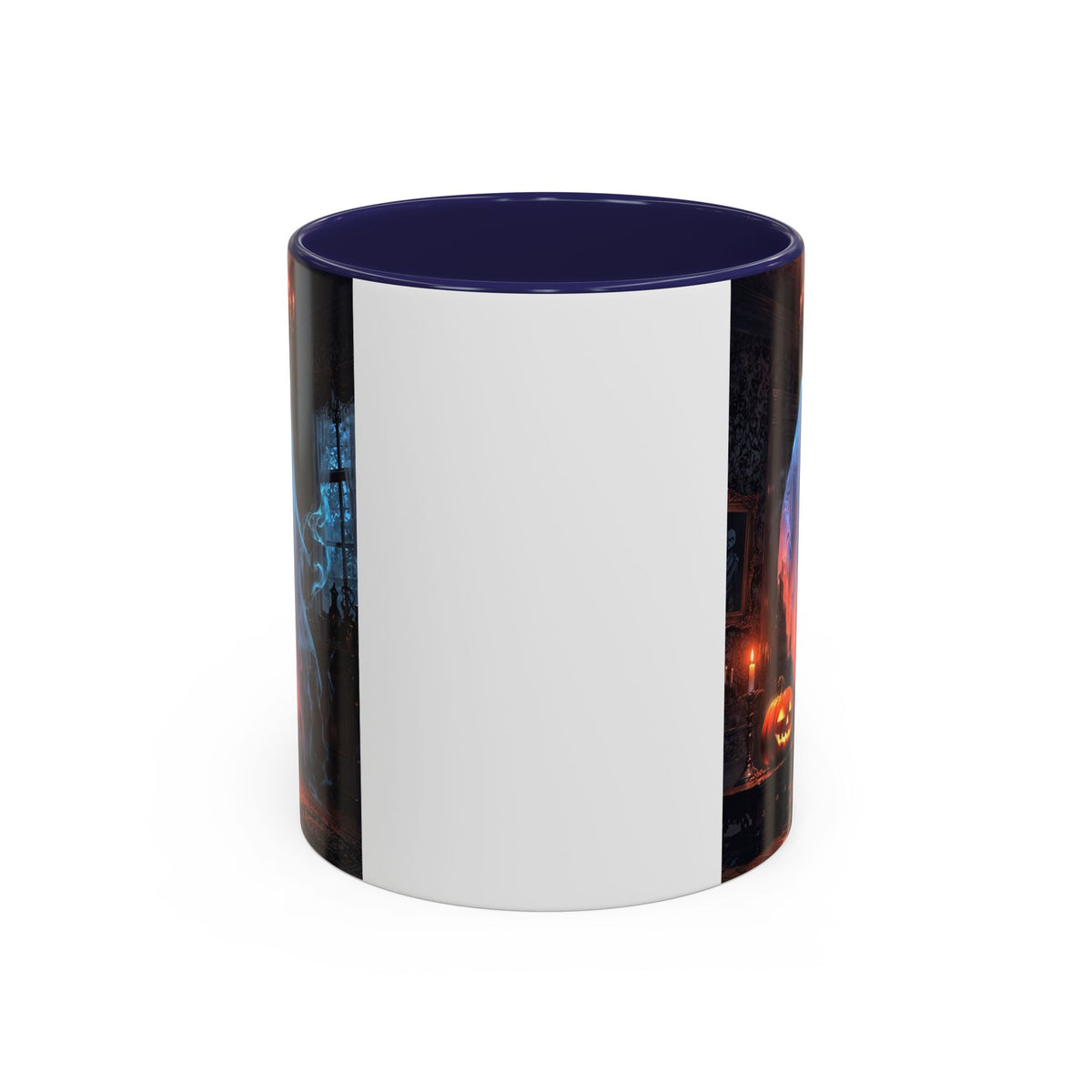 Halloween Ghost and Pumpkin Accent Coffee Mug