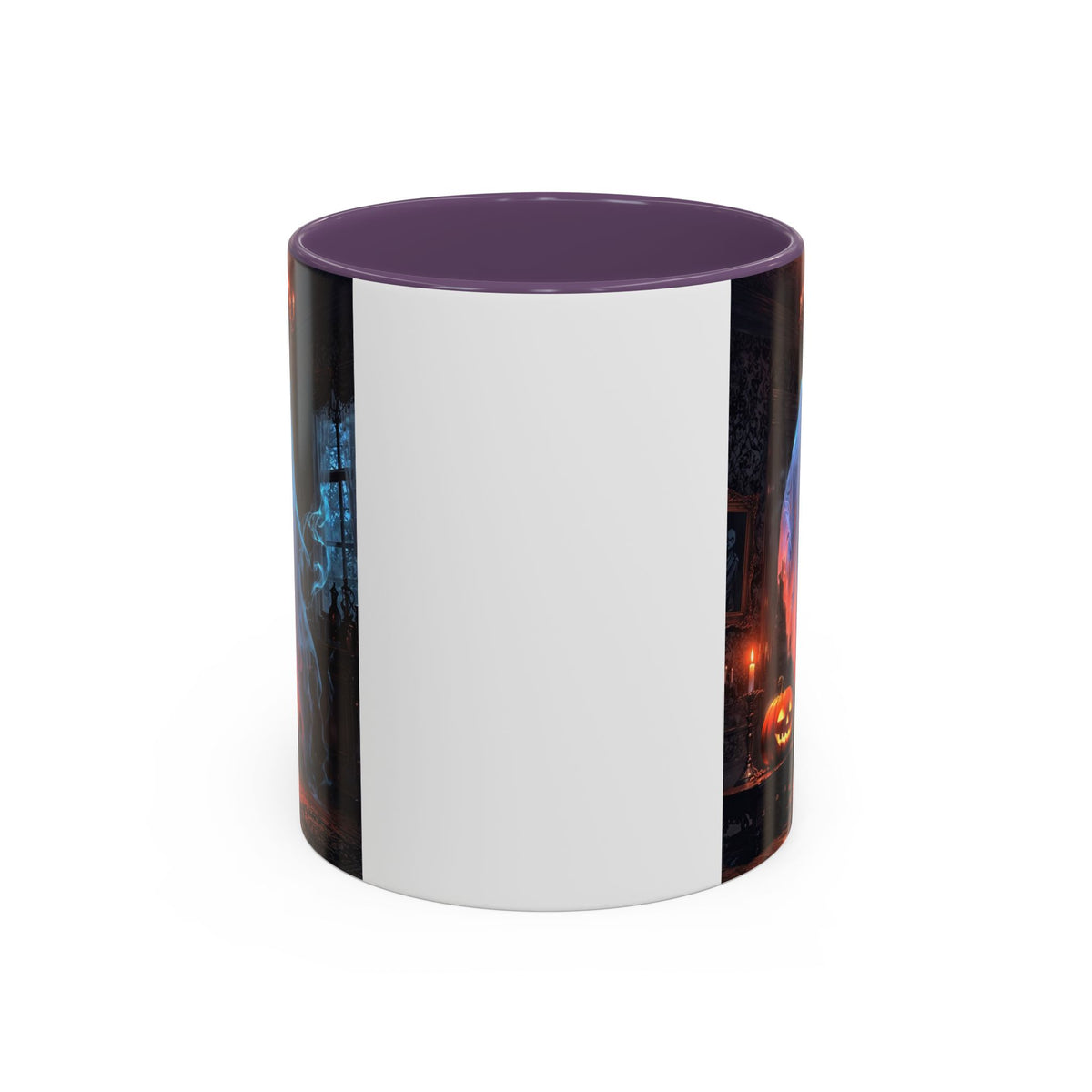 Halloween Ghost and Pumpkin Accent Coffee Mug