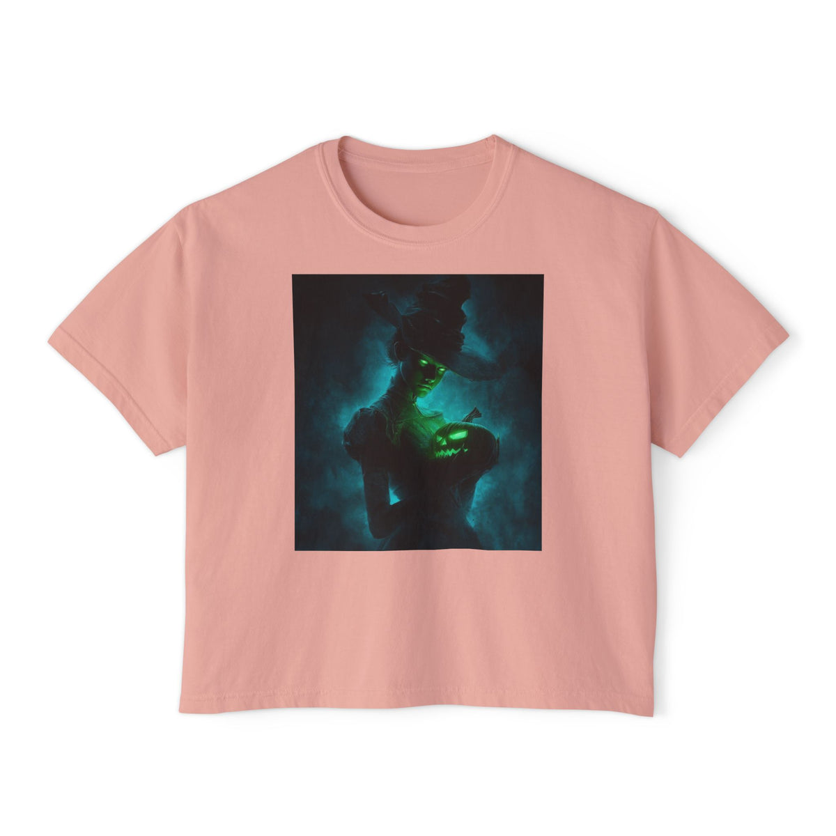 Women's Boxy Tee – Mystical Green Siren Portrait