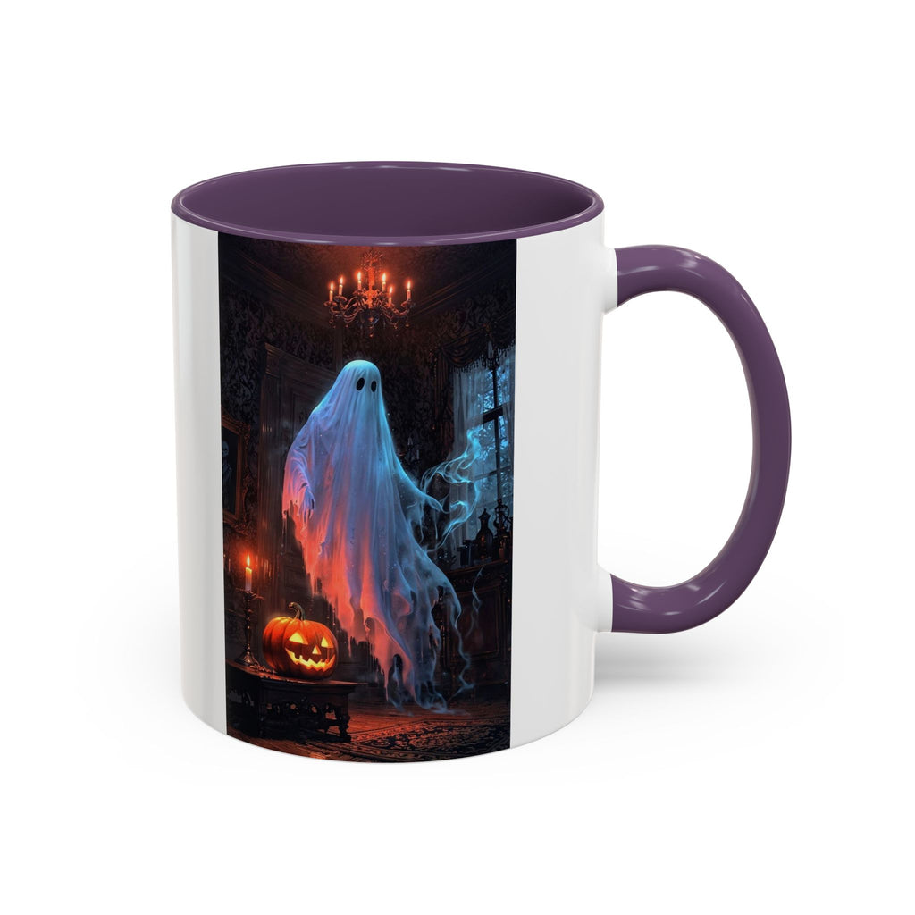 Halloween Ghost and Pumpkin Accent Coffee Mug