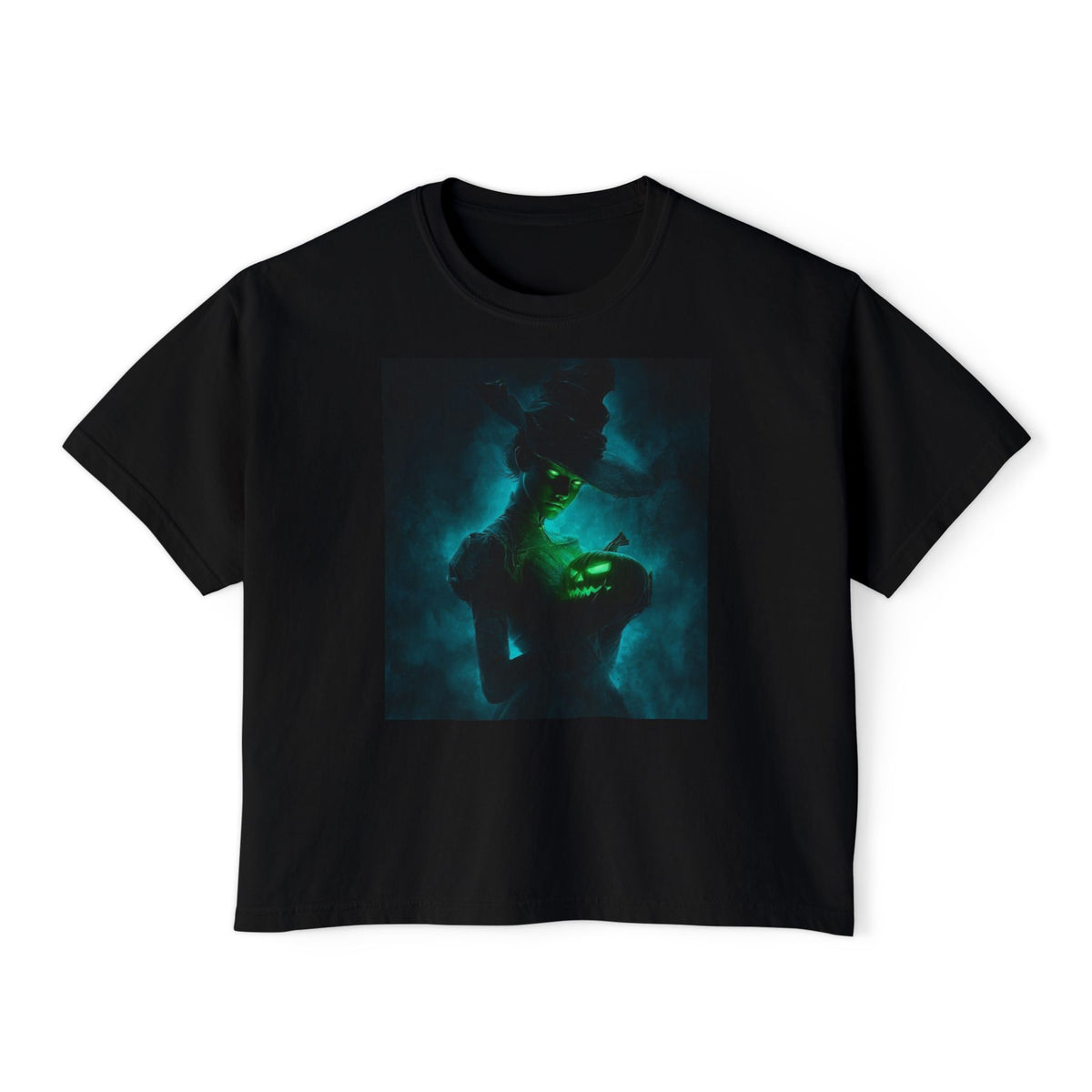 Women's Boxy Tee – Mystical Green Siren Portrait