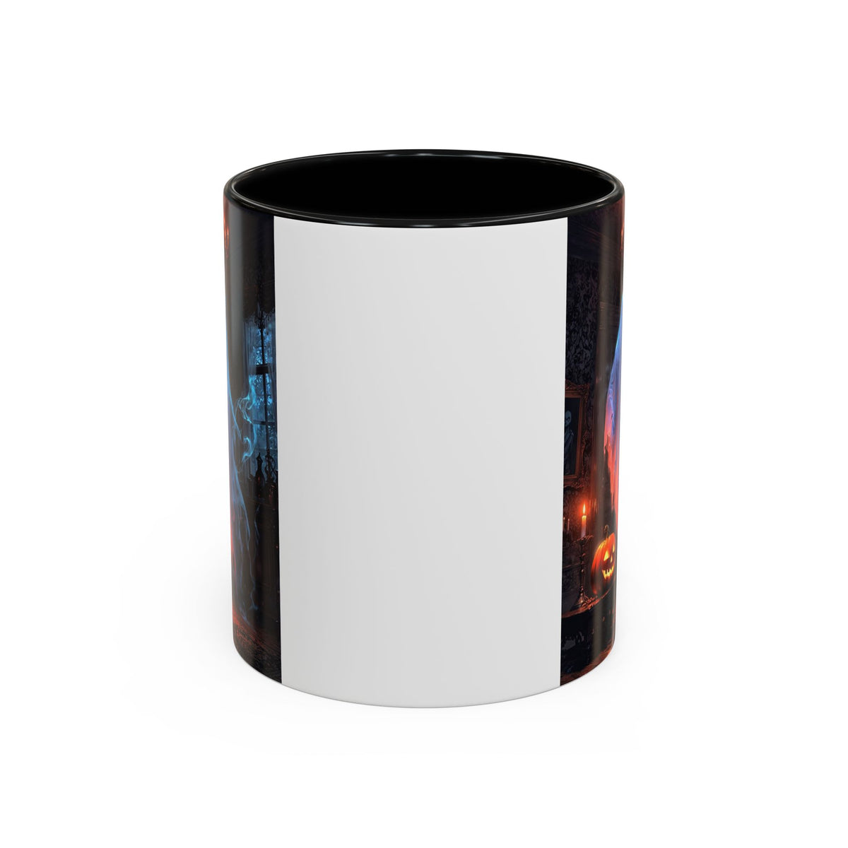 Halloween Ghost and Pumpkin Accent Coffee Mug