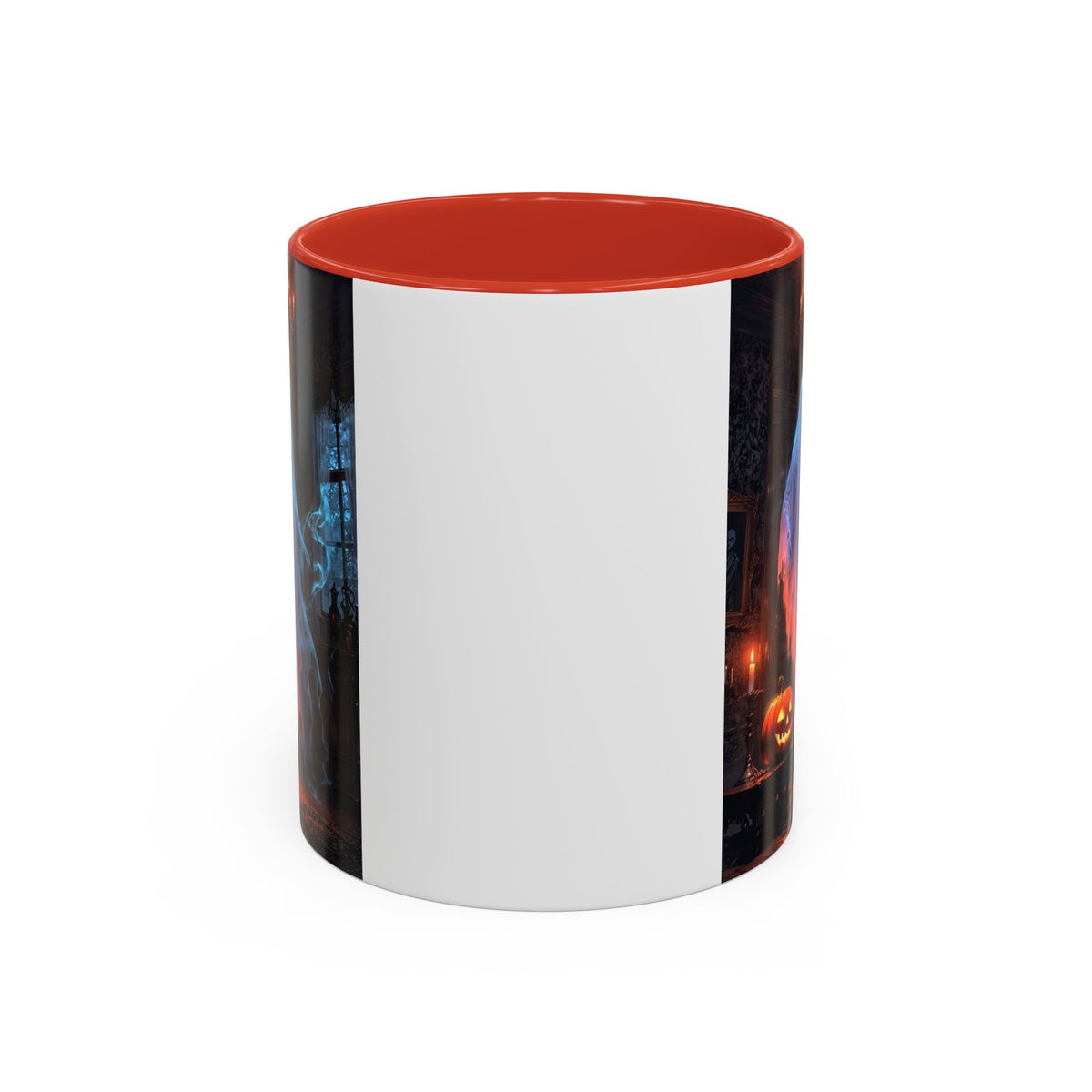 Halloween Ghost and Pumpkin Accent Coffee Mug