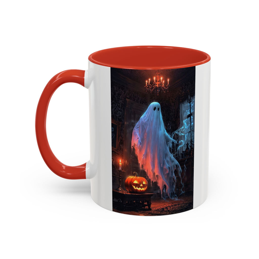 Halloween Ghost and Pumpkin Accent Coffee Mug