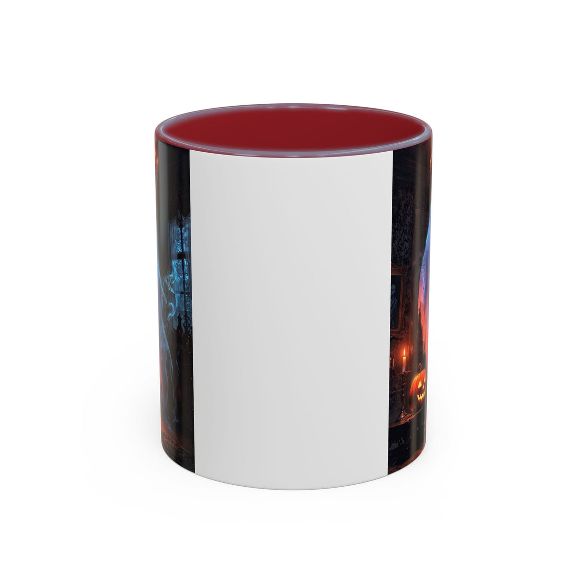 Halloween Ghost and Pumpkin Accent Coffee Mug