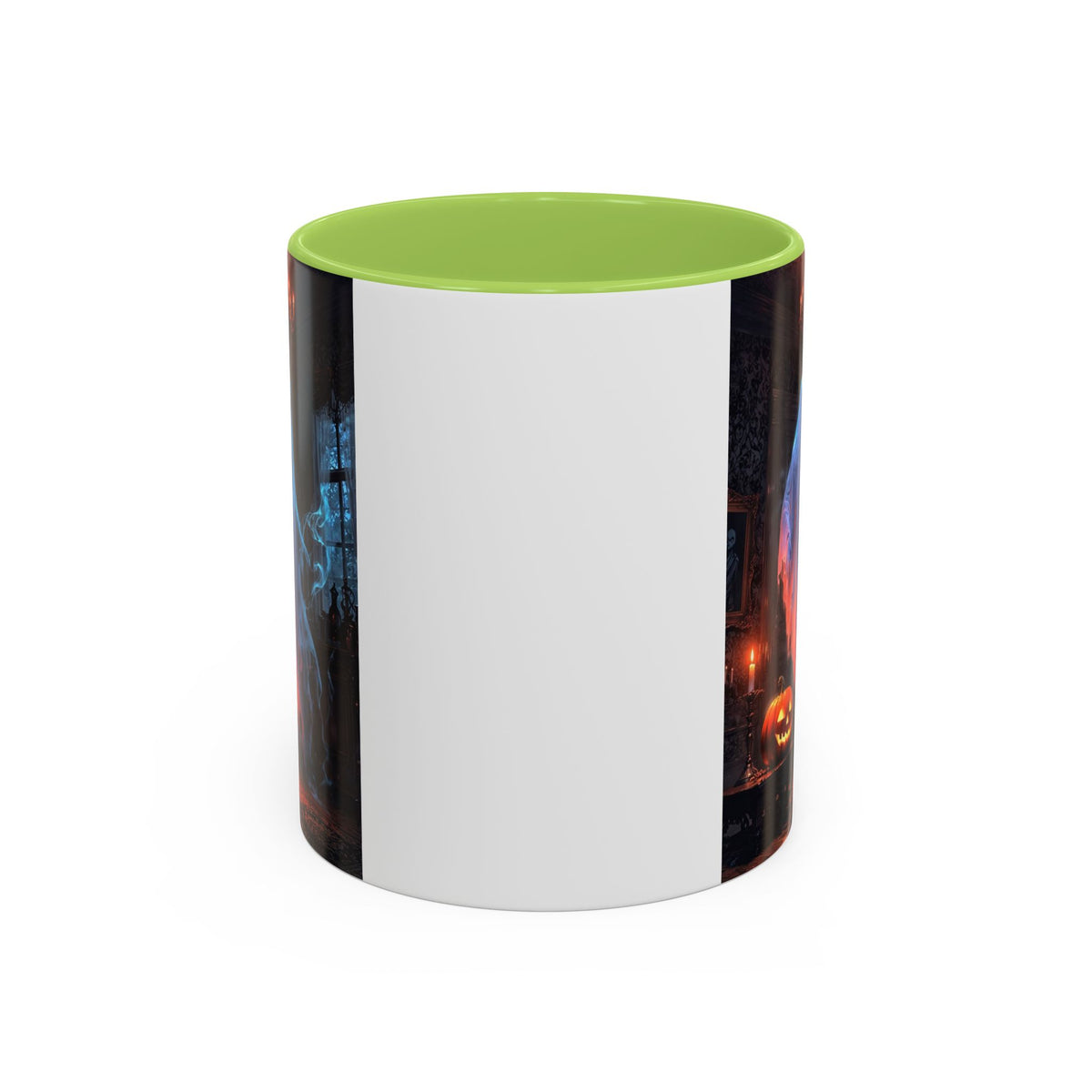 Halloween Ghost and Pumpkin Accent Coffee Mug