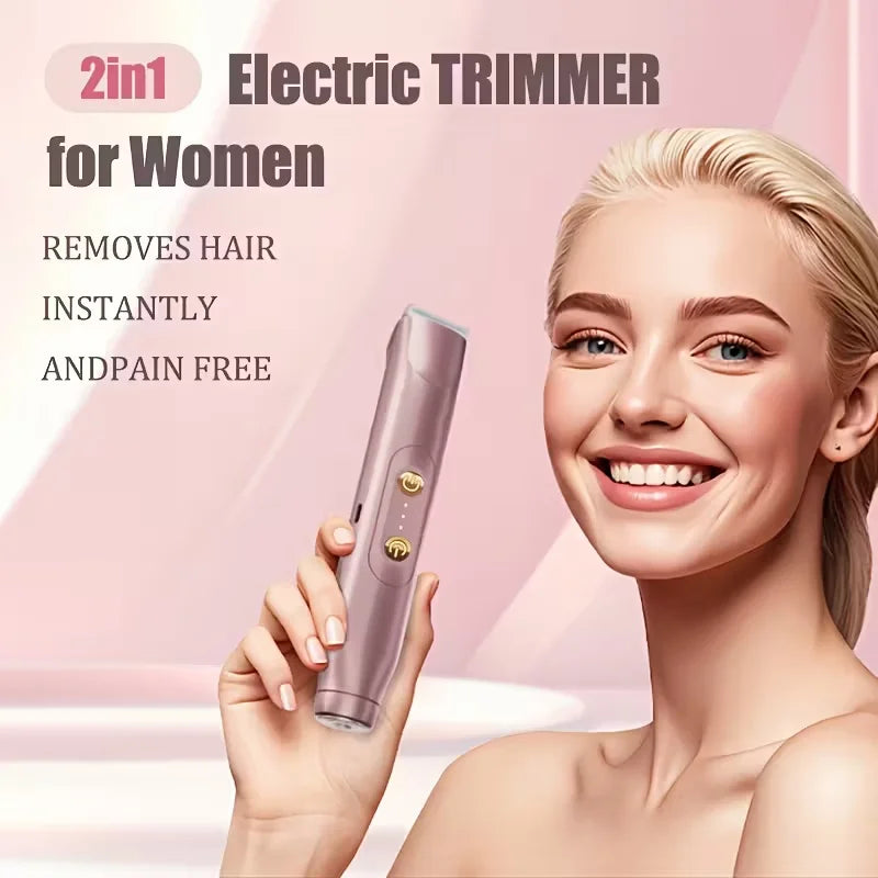 Women’s Electric Body Shaver – Dual-Head Rechargeable Waterproof Hair Removal Razor