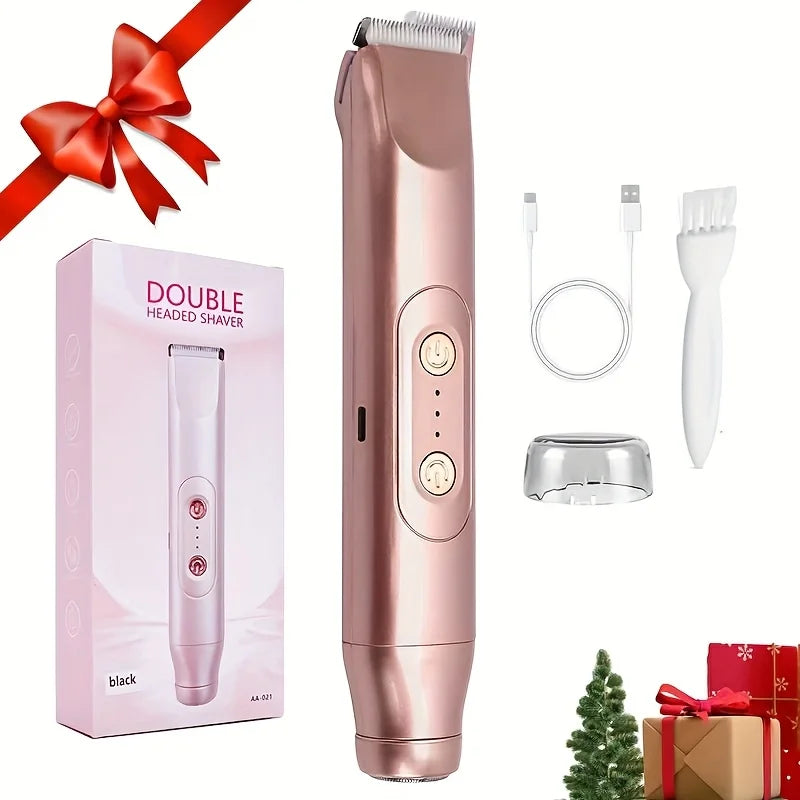 Women’s Electric Body Shaver – Dual-Head Rechargeable Waterproof Hair Removal Razor